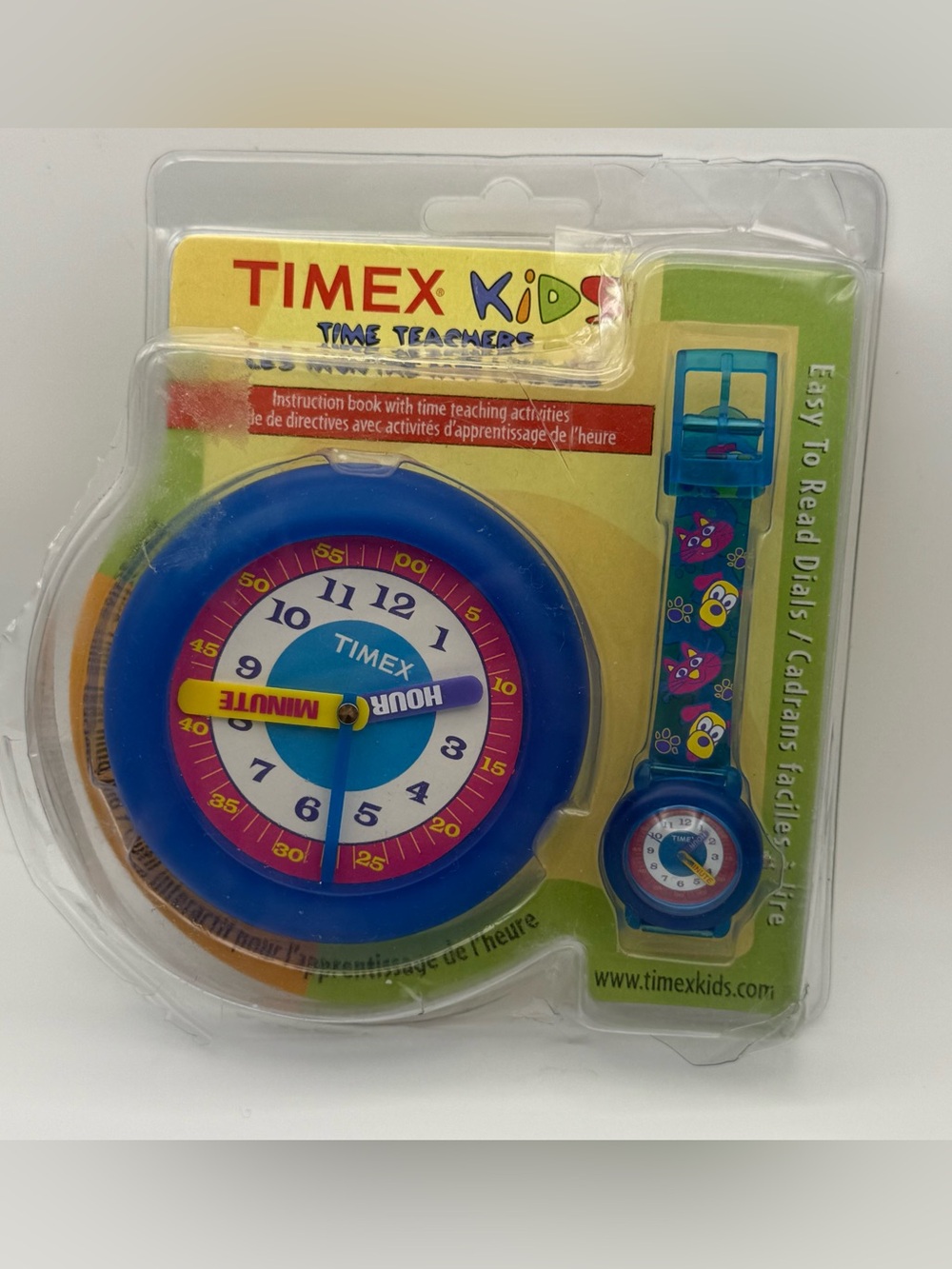 Timex Kids Time Teachers Analog Watch Interactive Clock Learn Tell Time New